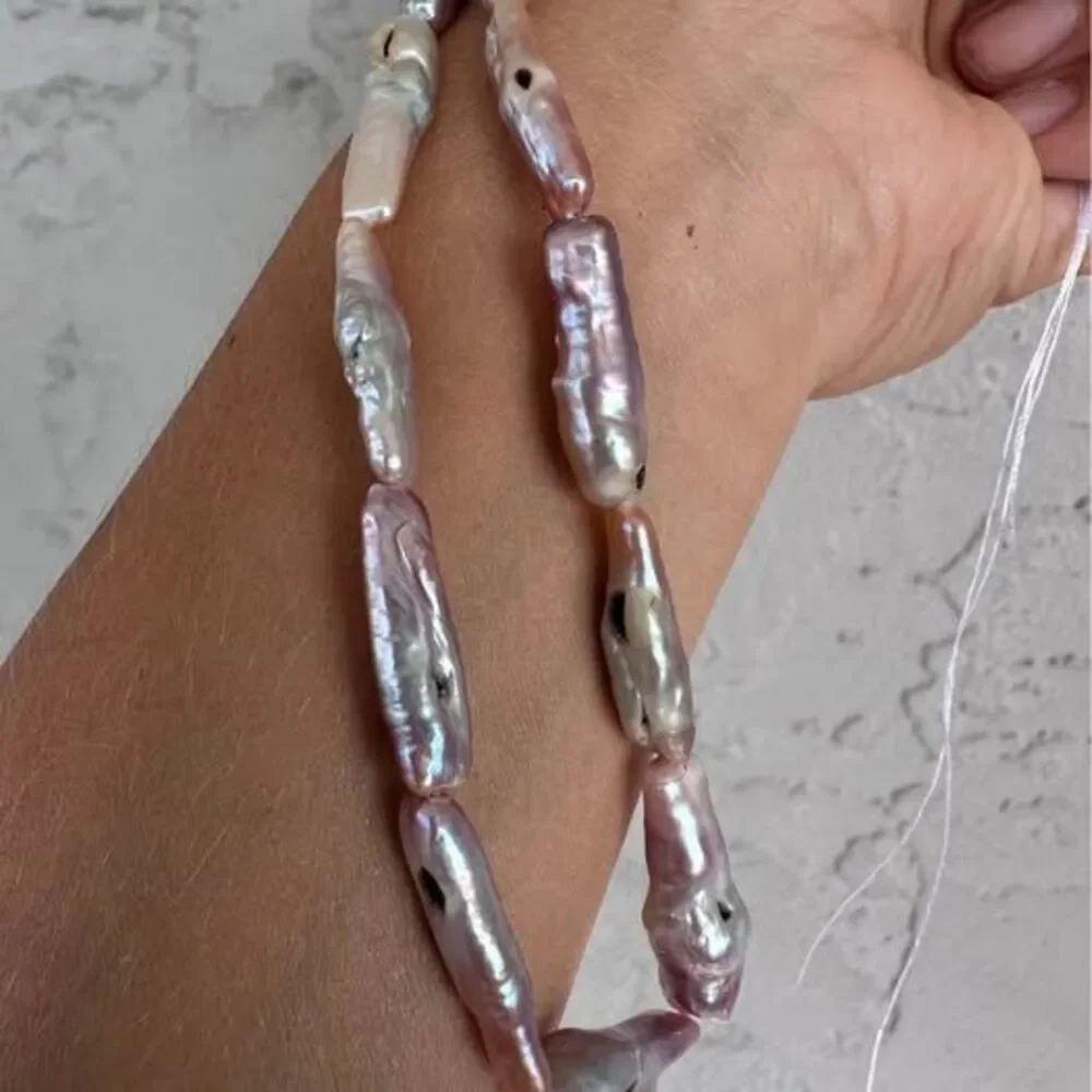 Natural Purple Pearl Rectangular strand for DIY